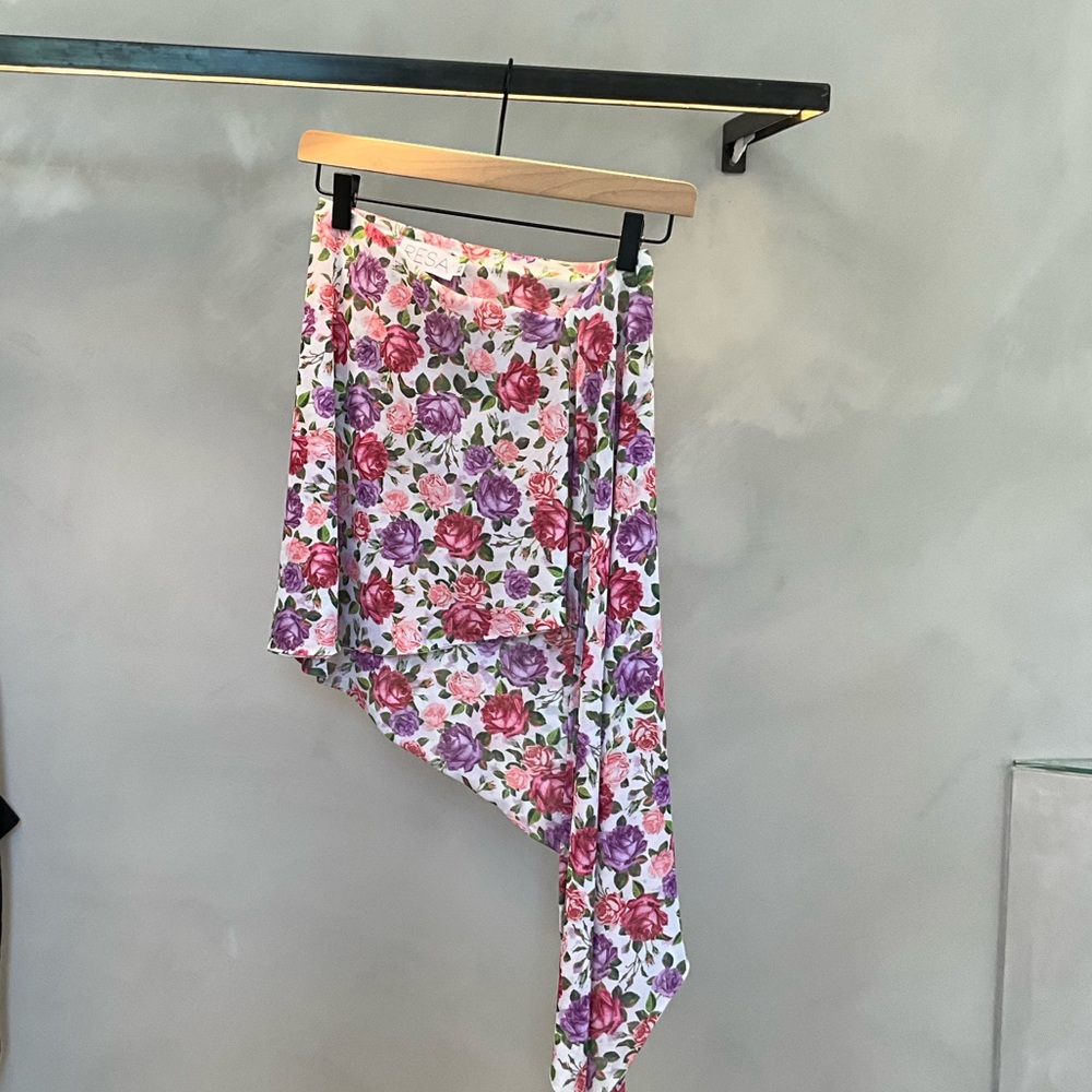 Summer Asymmetrical Floral skirt